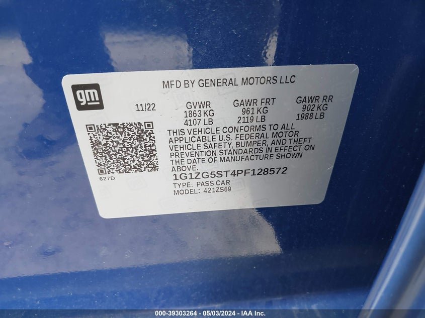 2023 CHEVROLET MALIBU FWD RS - 1G1ZG5ST4PF128572