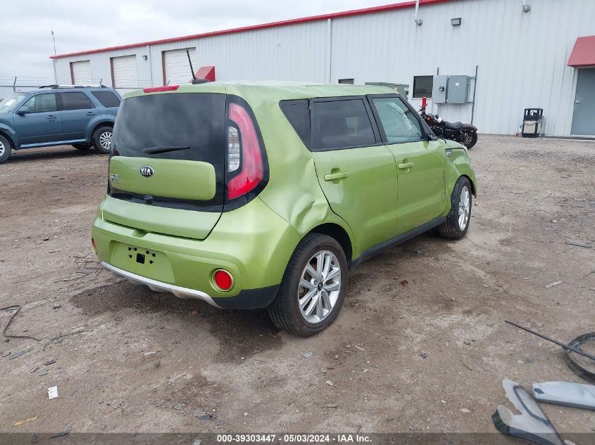 2018 Kia Soul + VIN: KNDJP3A54J7902722 Lot: 39303447