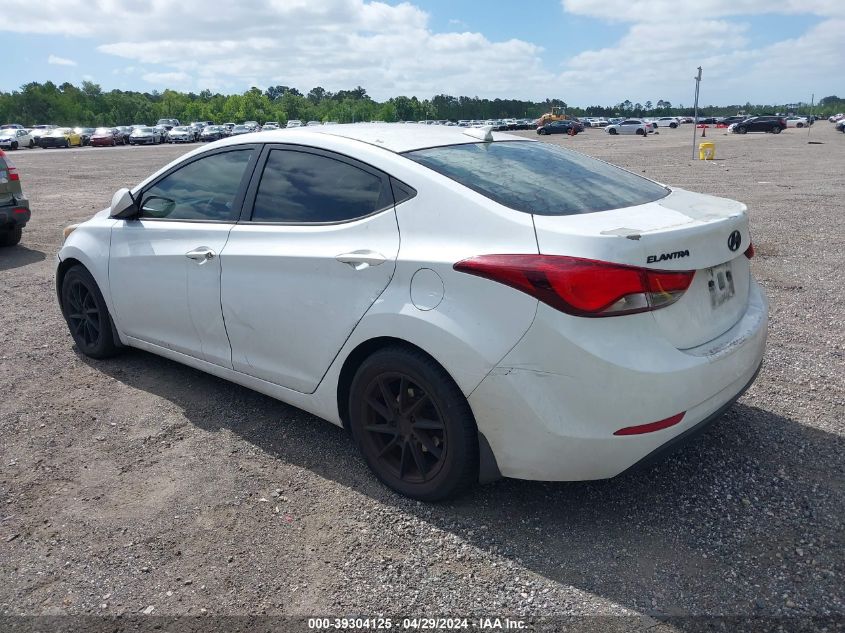 5NPDH4AE8GH655810 | 2016 HYUNDAI ELANTRA