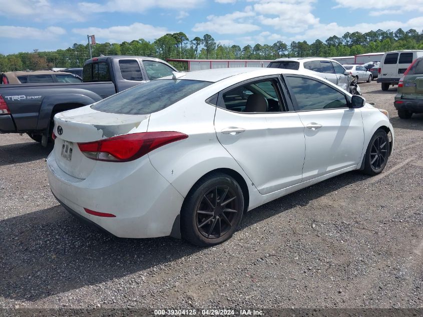 5NPDH4AE8GH655810 | 2016 HYUNDAI ELANTRA