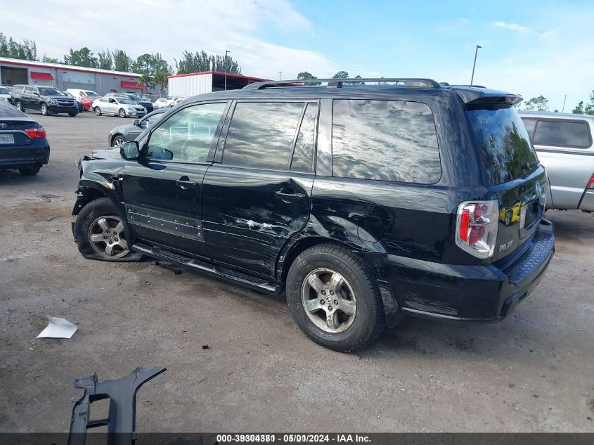 2006 Honda Pilot Ex-L VIN: 5FNYF18776B021673 Lot: 39304381