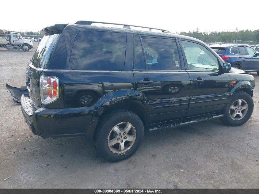 2006 Honda Pilot Ex-L VIN: 5FNYF18776B021673 Lot: 39304381