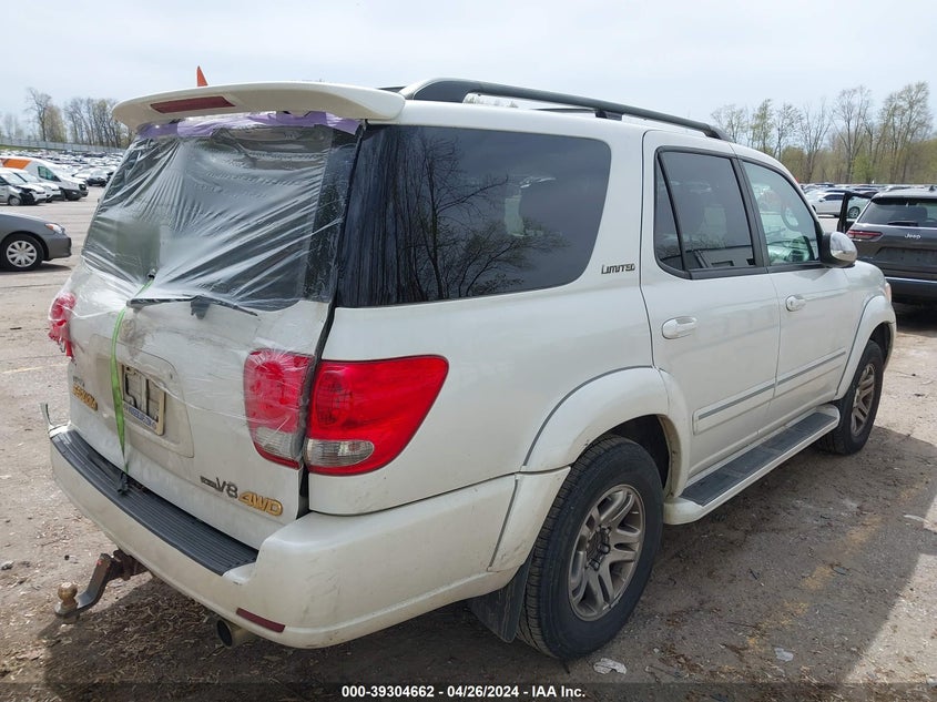 2007 Toyota Sequoia Limited V8 VIN: 5TDBT48A07S288193 Lot: 39304662