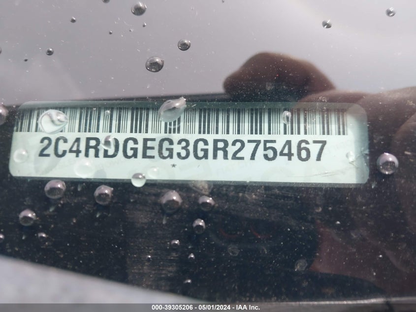 2016 DODGE GRAND CARAVAN R/T - 2C4RDGEG3GR275467