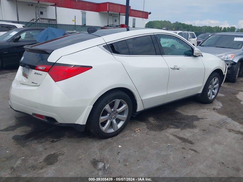 2010 Acura Zdx VIN: 2HNYB1H66AH500229 Lot: 39305439