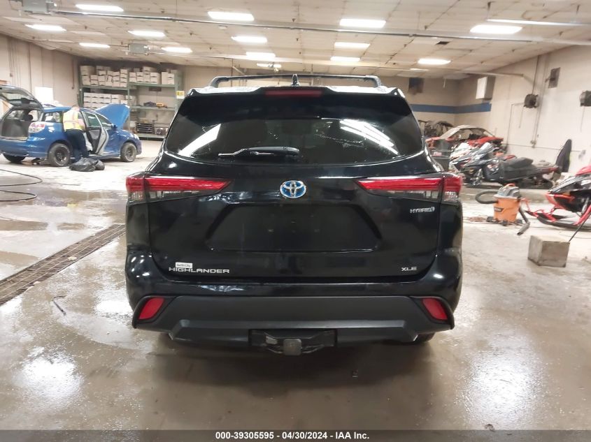 2022 Toyota Highlander Hybrid Xle Bronze Edition VIN: 5TDABRCH5NS543661 Lot: 39305595