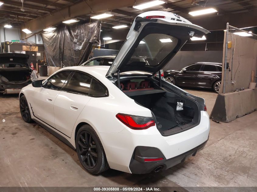 2022 BMW 430I Gran Coupe VIN: WBA63AV02NFL96997 Lot: 39305808