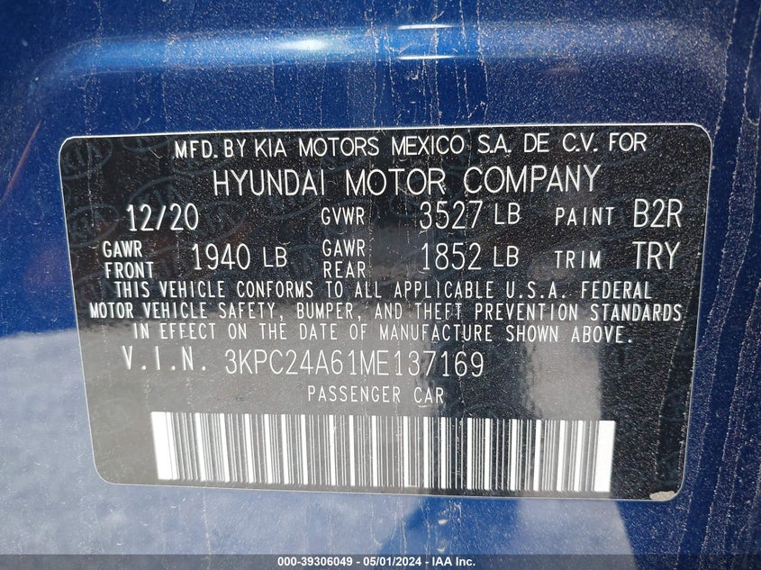 2021 HYUNDAI ACCENT SE - 3KPC24A61ME137169