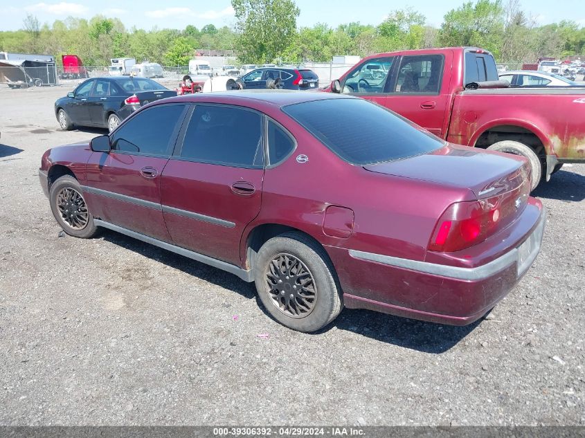 2G1WF52E639325091 | 2003 CHEVROLET IMPALA