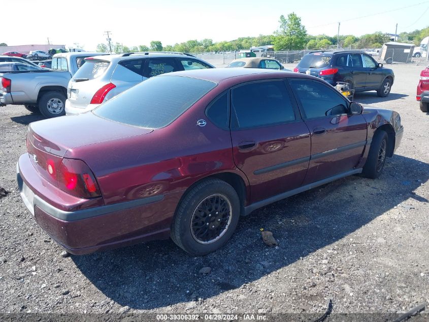 2G1WF52E639325091 | 2003 CHEVROLET IMPALA