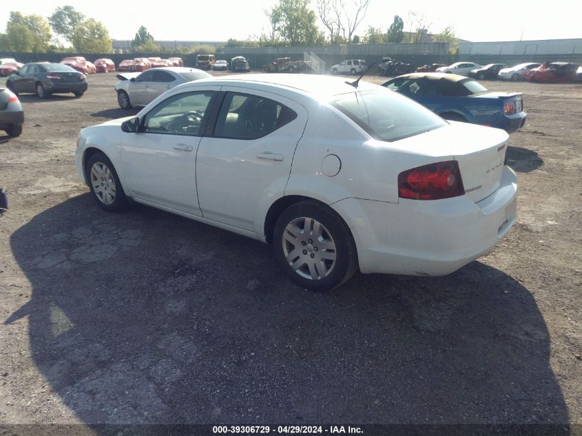 1C3CDZABXCN110670 | 2012 DODGE AVENGER