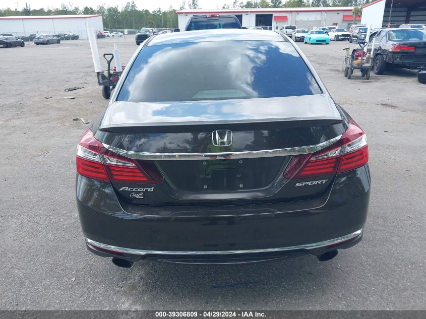 2016 Honda Accord Sport VIN: 1HGCR2F50GA133185 Lot: 39306809