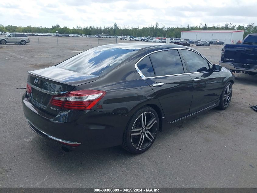 2016 Honda Accord Sport VIN: 1HGCR2F50GA133185 Lot: 39306809