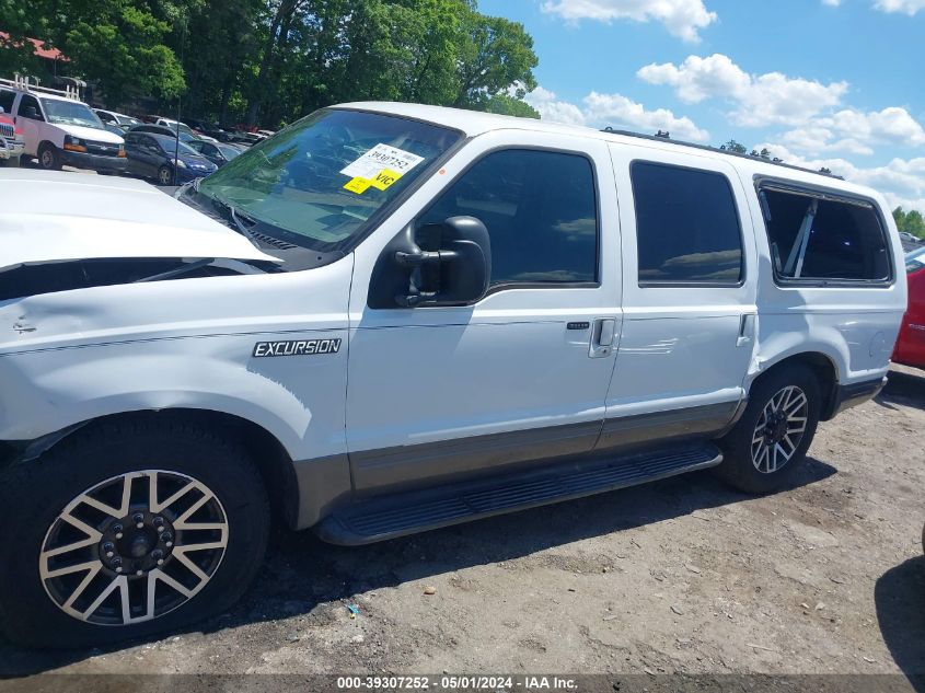 2002 Ford Excursion Xlt VIN: 1FMNU40S82ED64090 Lot: 39307252