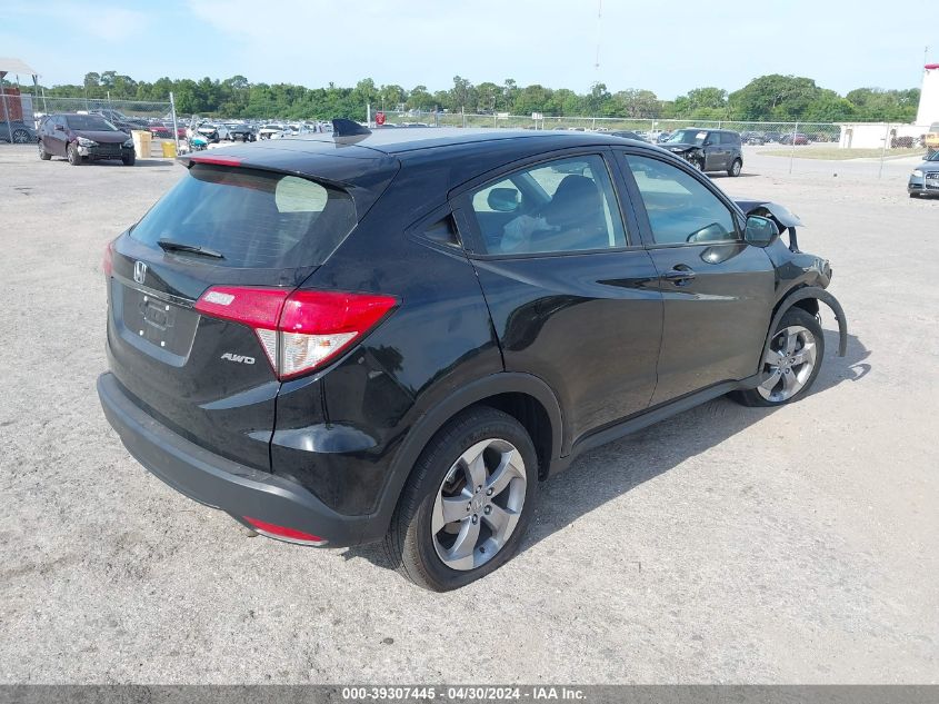 2021 Honda Hr-V Awd Lx VIN: 3CZRU6H38MM751180 Lot: 39307445