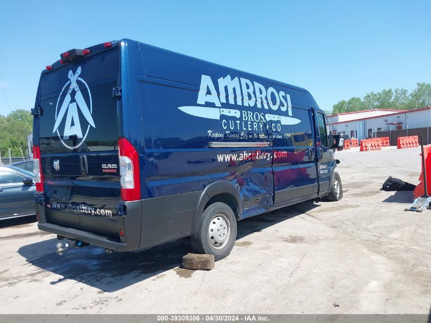 2022 Ram Promaster 3500 Cargo Van High Roof 159 Wb Ext VIN: 3C6MRVJG4NE127792 Lot: 39309306