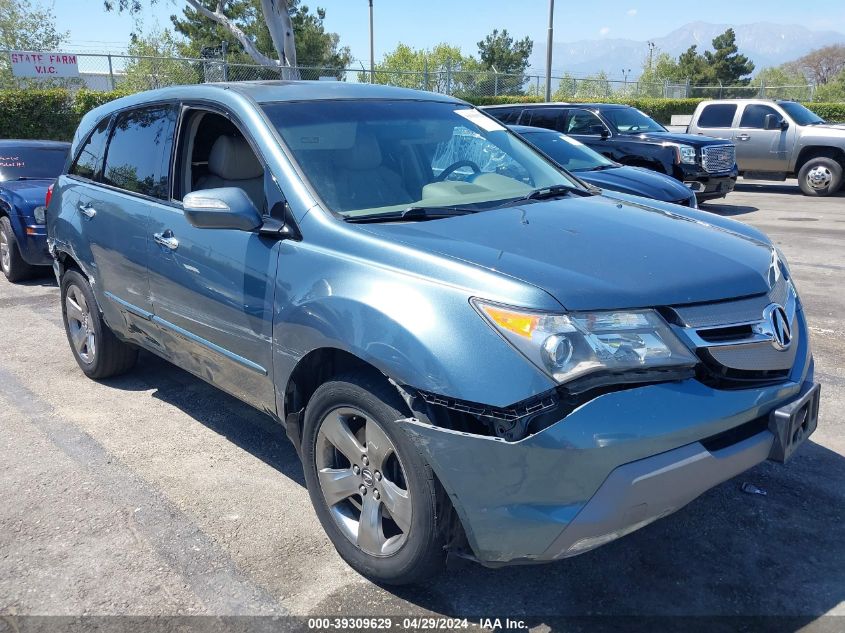 2007 Acura Mdx Sport Package VIN: 2HNYD28817H536565 Lot: 39309629