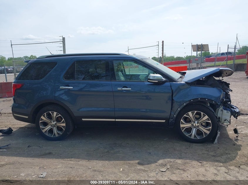 VIN 1FM5K8HT1JGA34949 2018 FORD EXPLORER PLATINUM