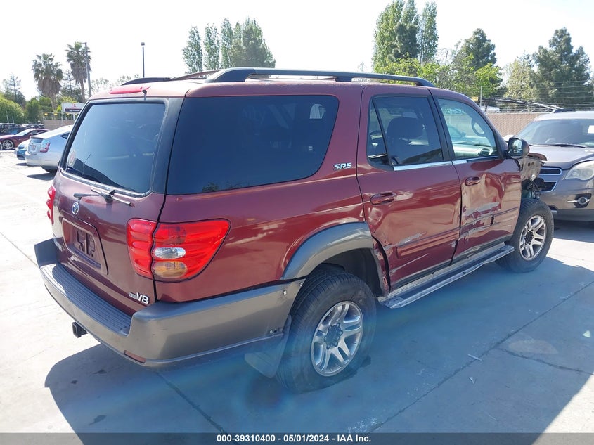 2004 Toyota Sequoia Sr5 V8 VIN: 5TDZT34A14S236419 Lot: 39310400