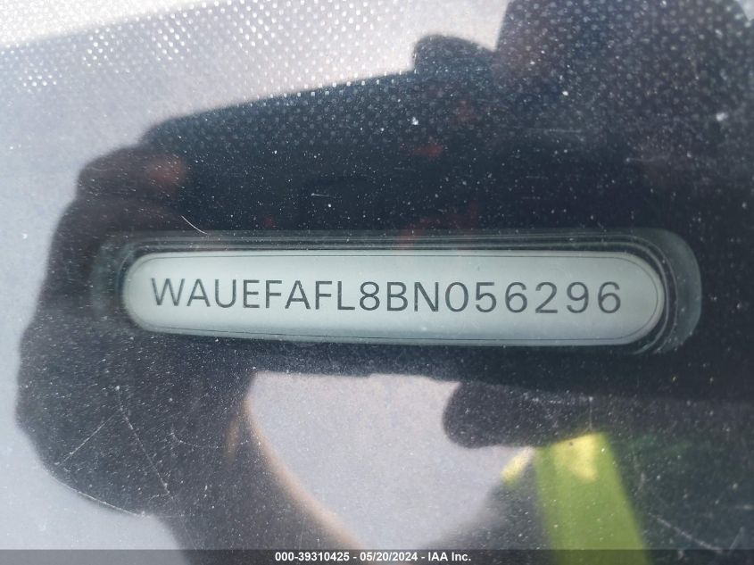 2011 Audi A4 2.0T Premium VIN: WAUEFAFL8BN056296 Lot: 39310425
