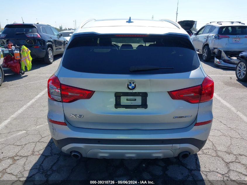 2019 BMW X3 Sdrive30I VIN: 5UXTR7C57KLF33744 Lot: 39310726