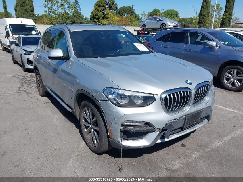 2019 BMW X3 Sdrive30I VIN: 5UXTR7C57KLF33744 Lot: 39310726