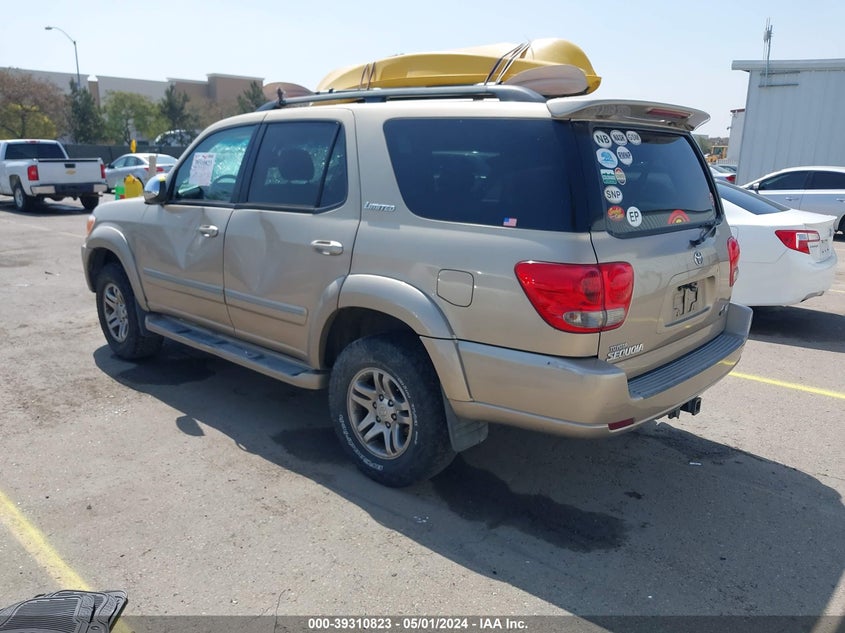 2007 Toyota Sequoia Limited V8 VIN: 5TDZT38A77S294663 Lot: 39310823