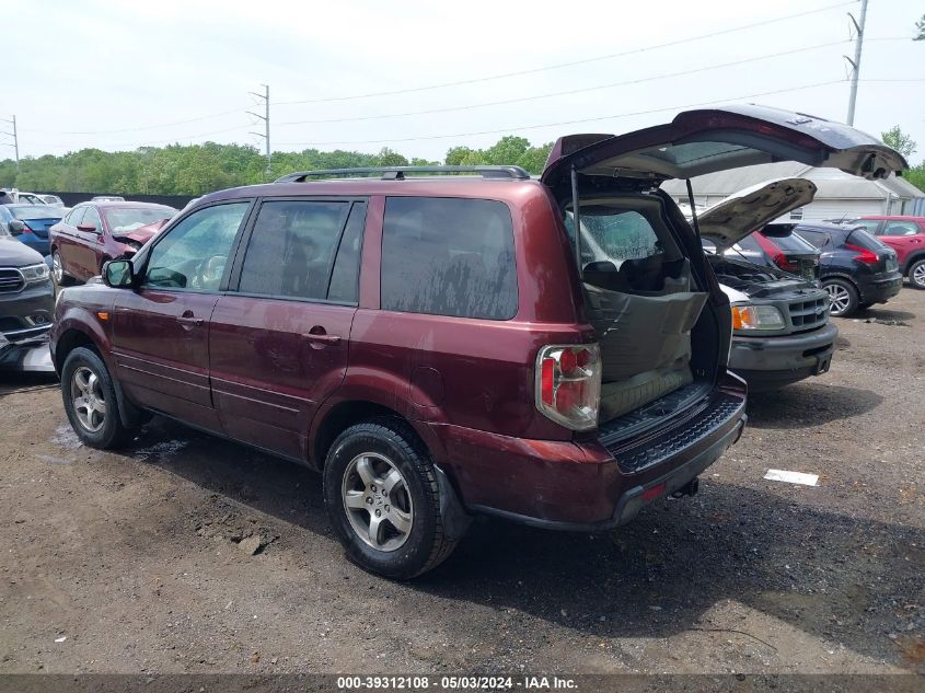 2008 Honda Pilot Ex-L VIN: 5FNYF18658B050339 Lot: 39312108