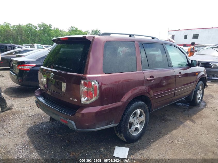 2008 Honda Pilot Ex-L VIN: 5FNYF18658B050339 Lot: 39312108