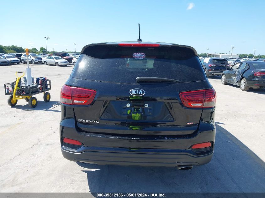 2019 Kia Sorento 2.4L L VIN: 5XYPG4A3XKG582048 Lot: 39312136