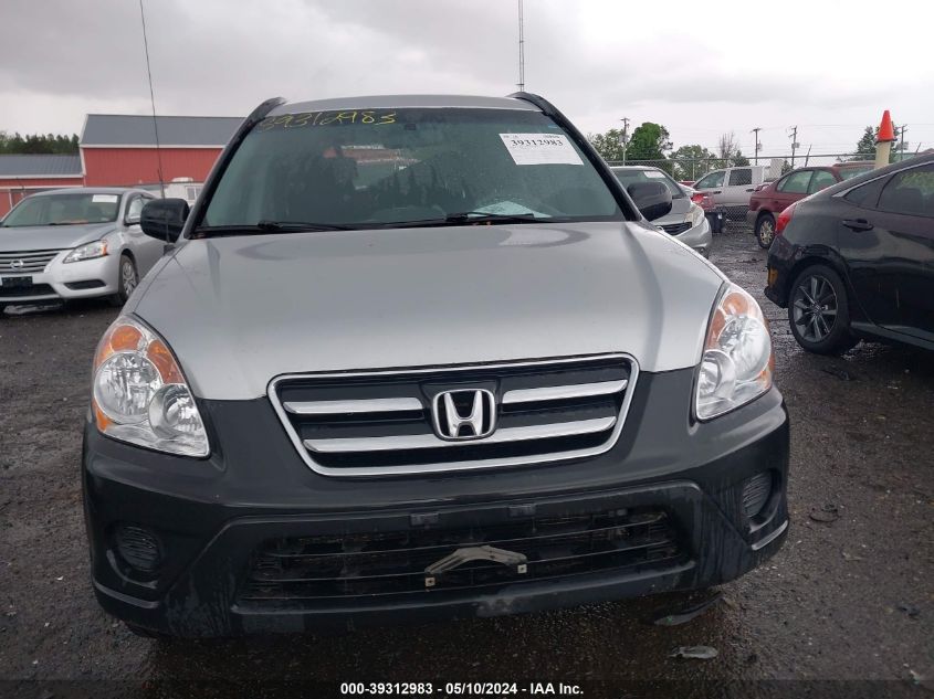 2006 Honda Cr-V Lx VIN: SHSRD78596U443206 Lot: 39312983