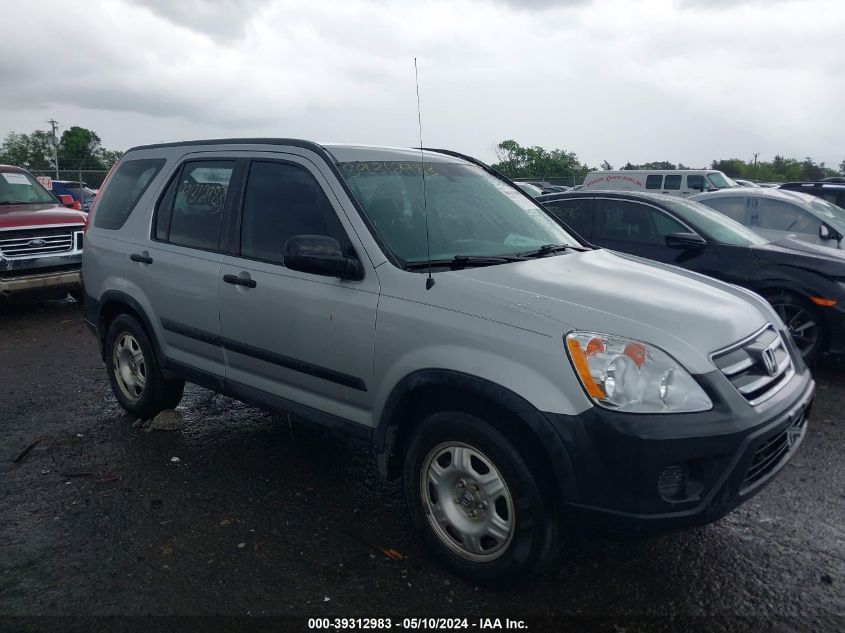 2006 Honda Cr-V Lx VIN: SHSRD78596U443206 Lot: 39312983