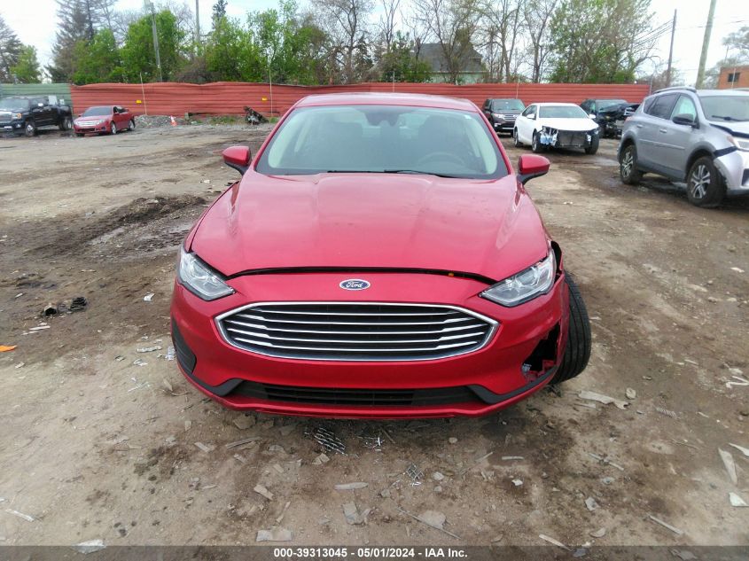 2020 Ford Fusion Se VIN: 3FA6P0HD0LR119822 Lot: 39313045