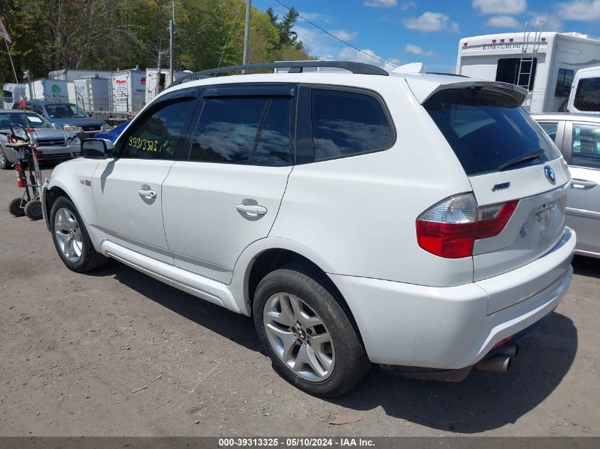 2007 BMW X3 3.0Si VIN: WBXPC93447WF00149 Lot: 39313325