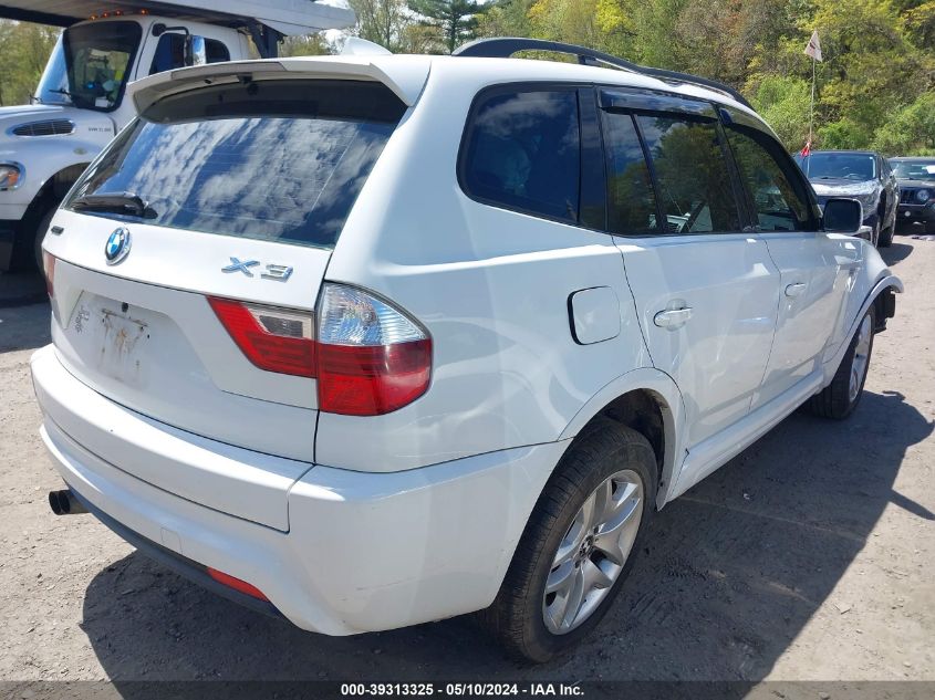 2007 BMW X3 3.0Si VIN: WBXPC93447WF00149 Lot: 39313325