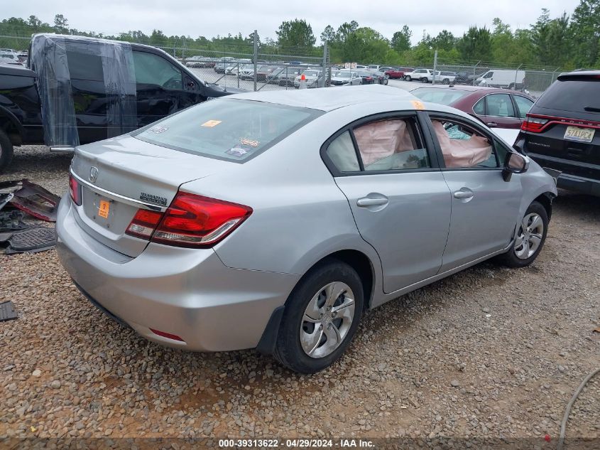 2014 Honda Civic Lx VIN: 2HGFB2F58EH511463 Lot: 39313622