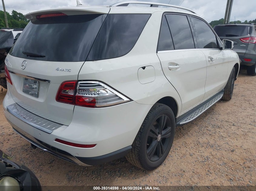 2013 Mercedes-Benz Ml 350 4Matic VIN: 4JGDA5HB3DA180989 Lot: 39314598