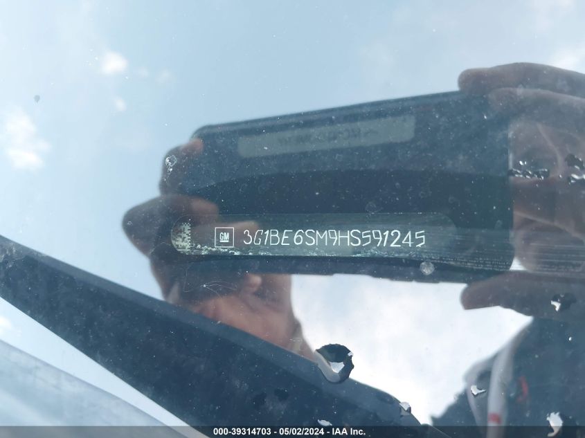 2017 Chevrolet Cruze Lt Auto VIN: 3G1BE6SM9HS591245 Lot: 43397131