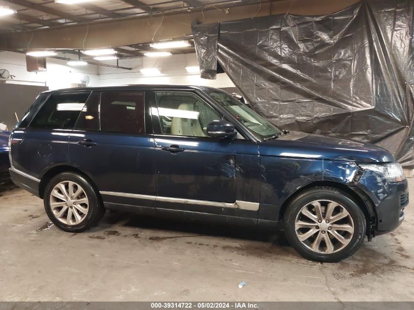 2015 Land Rover Range Rover 3.0L V6 Supercharged Hse VIN: SALGS2VF0FA233311 Lot: 39314722