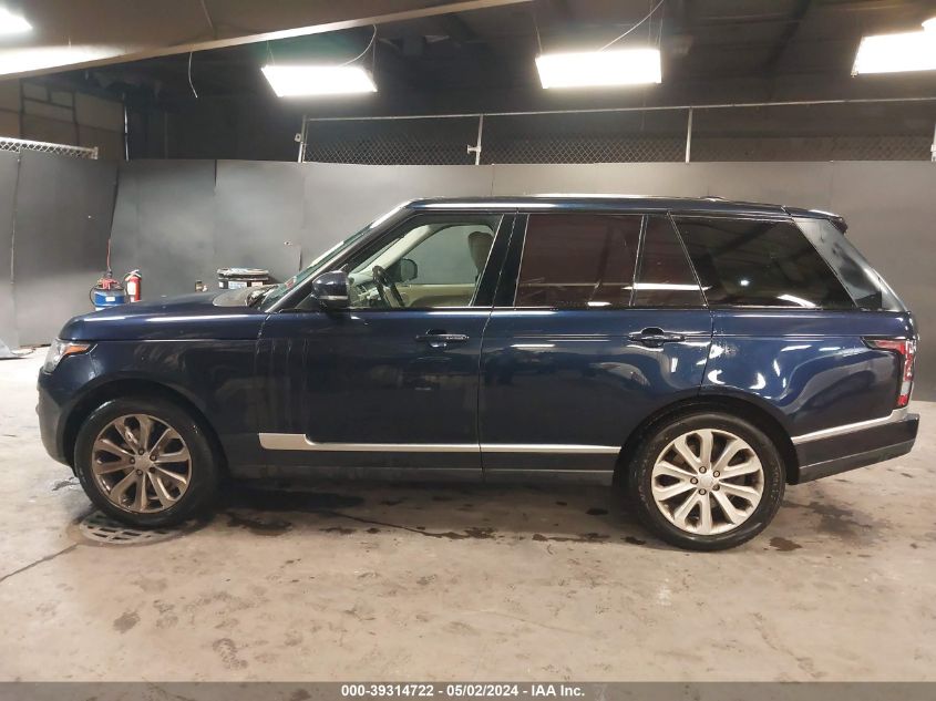 2015 Land Rover Range Rover 3.0L V6 Supercharged Hse VIN: SALGS2VF0FA233311 Lot: 39314722