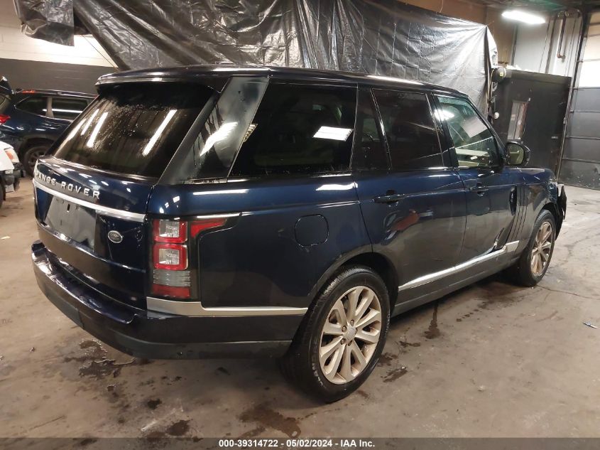 2015 Land Rover Range Rover 3.0L V6 Supercharged Hse VIN: SALGS2VF0FA233311 Lot: 39314722