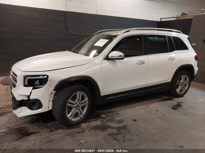2022 Mercedes-Benz Glb 250 4Matic VIN: W1N4M4HB6NW180309 Lot: 39314851