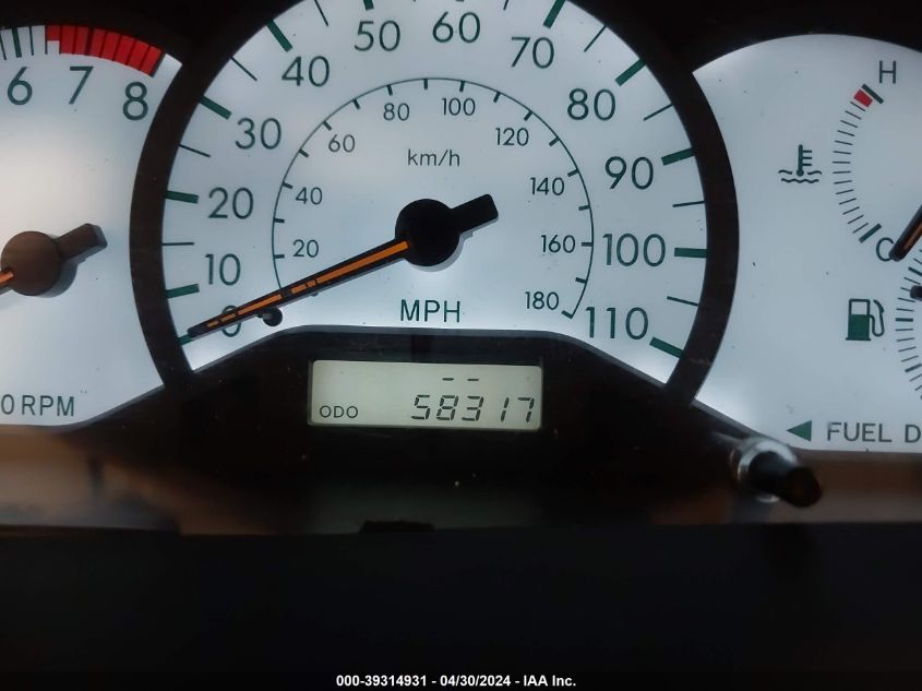 2003 Toyota Corolla Le VIN: JTDBR32E330040506 Lot: 39314931