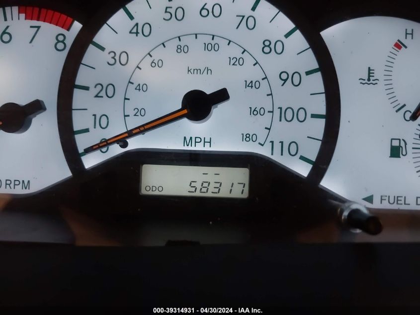 2003 Toyota Corolla Le VIN: JTDBR32E330040506 Lot: 39314931