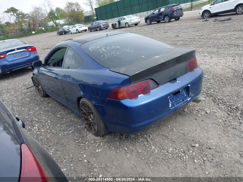 2002 Acura Rsx VIN: JH4DC54822C019526 Lot: 39314950
