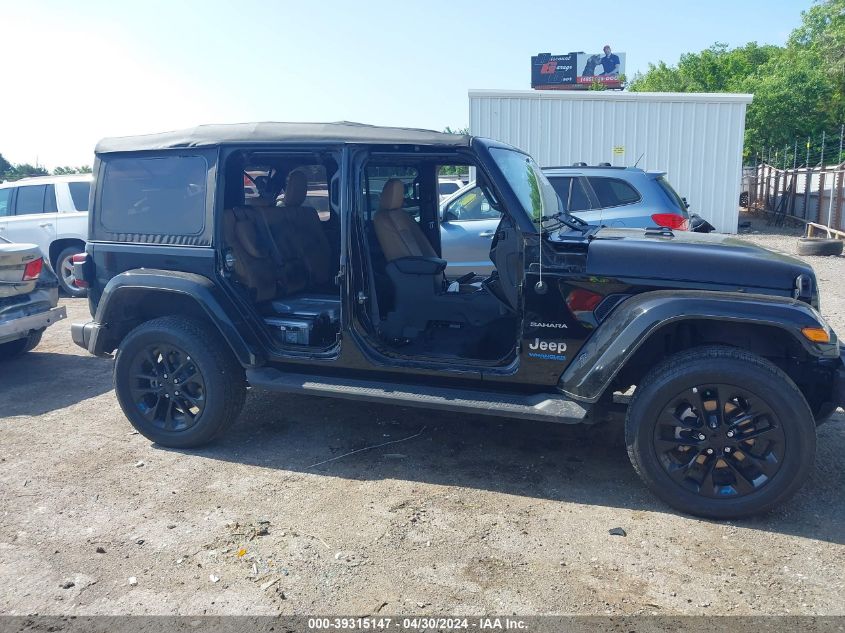 2022 Jeep Wrangler 4Xe Unlimited Sahara 4X4 VIN: 1C4JJXP65NW205483 Lot: 39315147