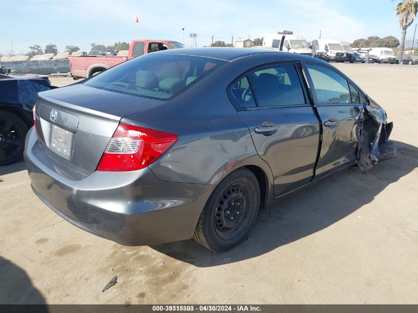 2012 Honda Civic Lx VIN: 19XFB2F53CE373015 Lot: 39315303