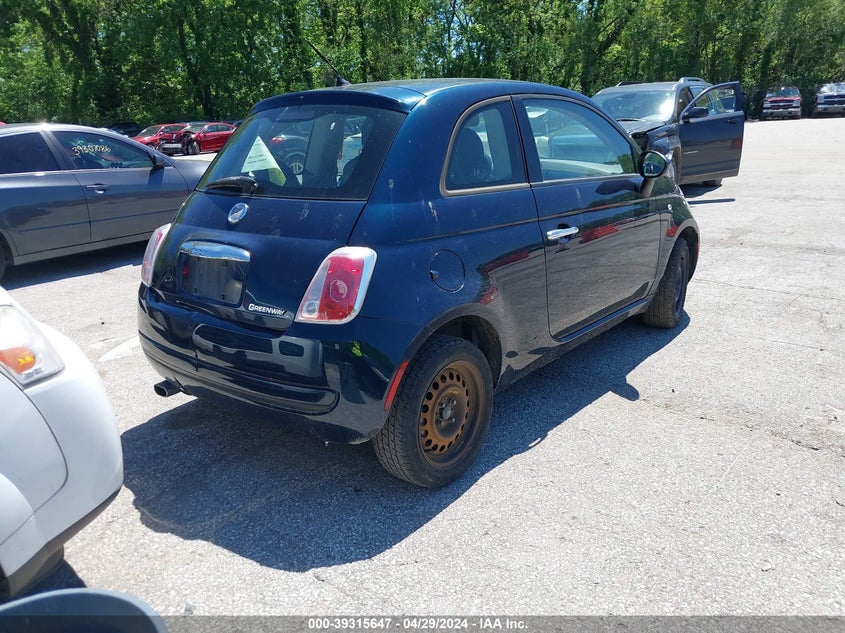 2014 Fiat 500 Pop VIN: 3C3CFFAR0ET291710 Lot: 39315647