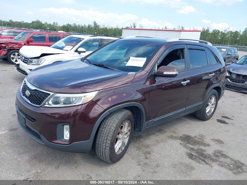 2015 Kia Sorento Lx VIN: 5XYKT3A62FG659480 Lot: 39316517