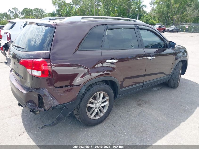 2015 Kia Sorento Lx VIN: 5XYKT3A62FG659480 Lot: 39316517